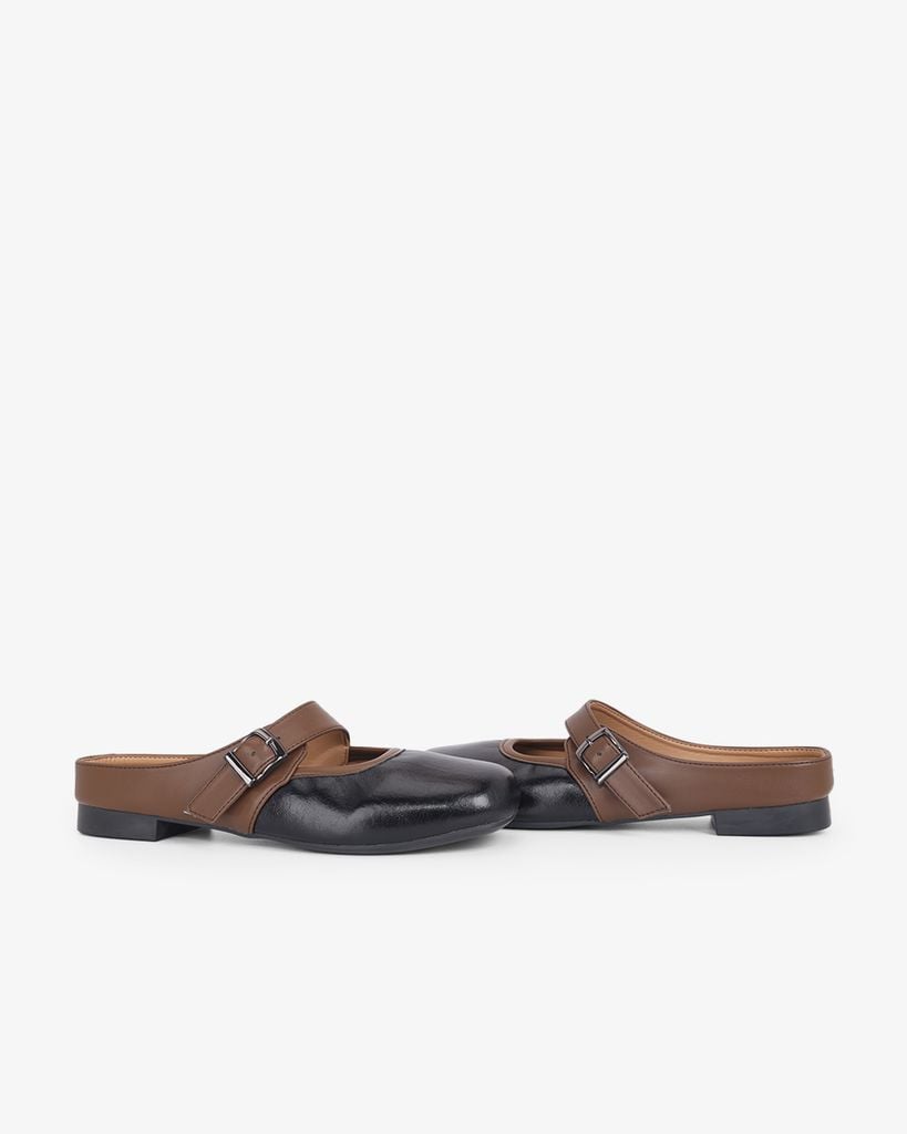 Dép Bít Mũi Hạnh Dung Khóa Nâu HD11114AV