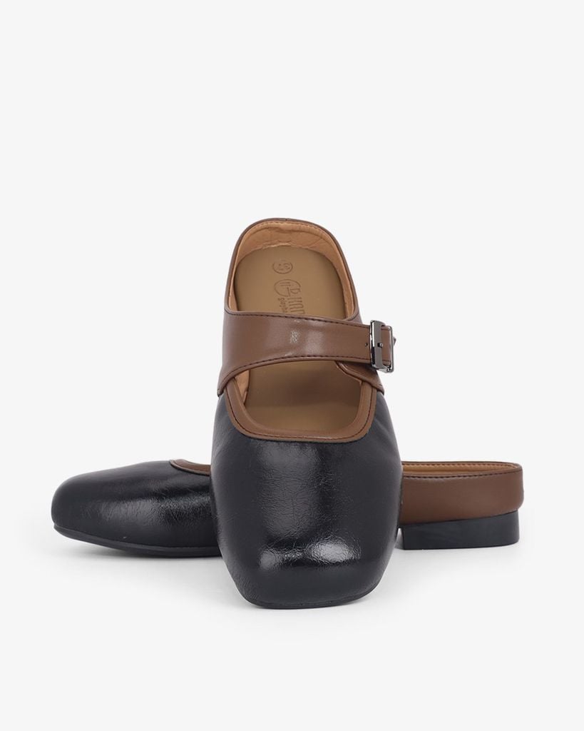 Dép Bít Mũi Hạnh Dung Khóa Nâu HD11114AV