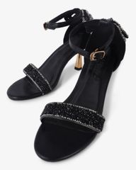 Sandal Cao Gót Hạnh Dung Bít Hậu Nơ Xoàn HD1111AV