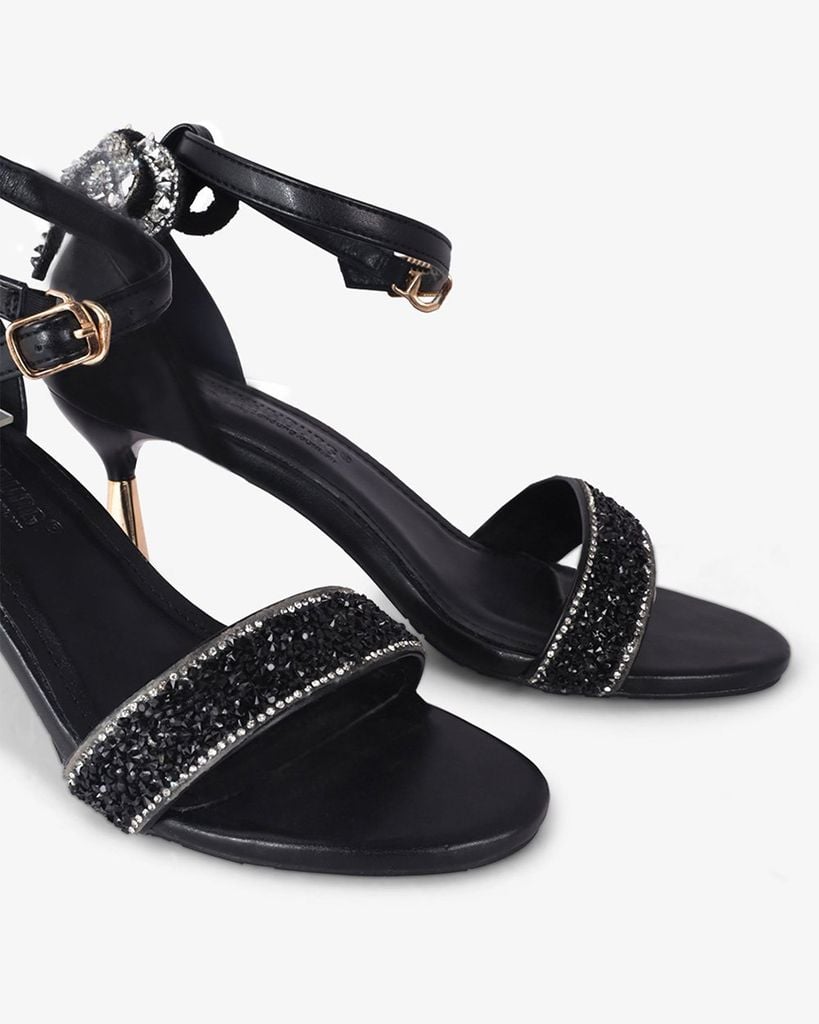 Sandal Cao Gót Hạnh Dung Bít Hậu Nơ Xoàn HD1111AV