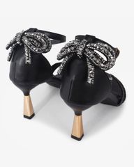 Sandal Cao Gót Hạnh Dung Bít Hậu Nơ Xoàn HD1111AV
