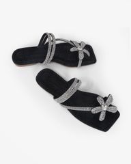 Dép Xẹp Hạnh Dung Quai Xỏ Ngón Hoa Xoàn HD11121AV