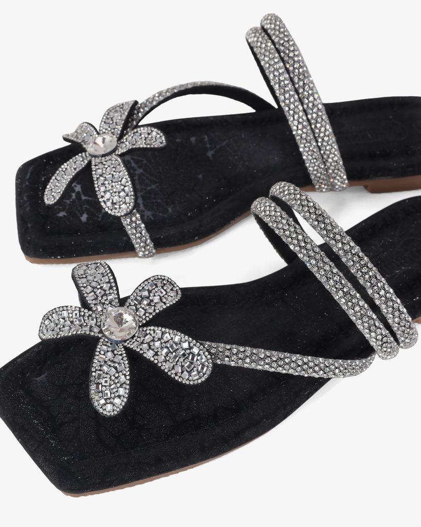 Dép Xẹp Hạnh Dung Quai Xỏ Ngón Hoa Xoàn HD11121AV