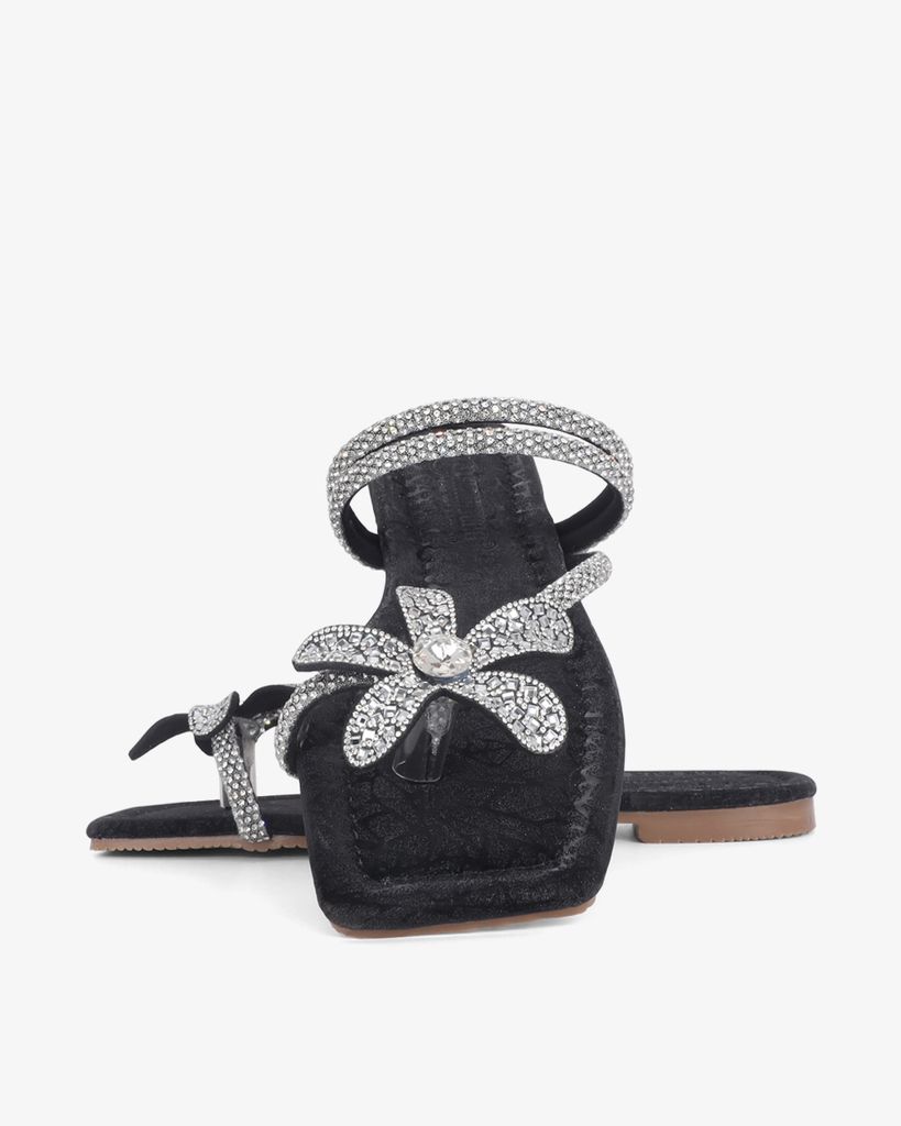 Dép Xẹp Hạnh Dung Quai Xỏ Ngón Hoa Xoàn HD11121AV