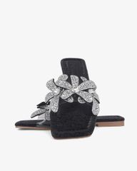 Dép Xẹp Hạnh Dung Quai Hoa Trong Suốt HD11122AV