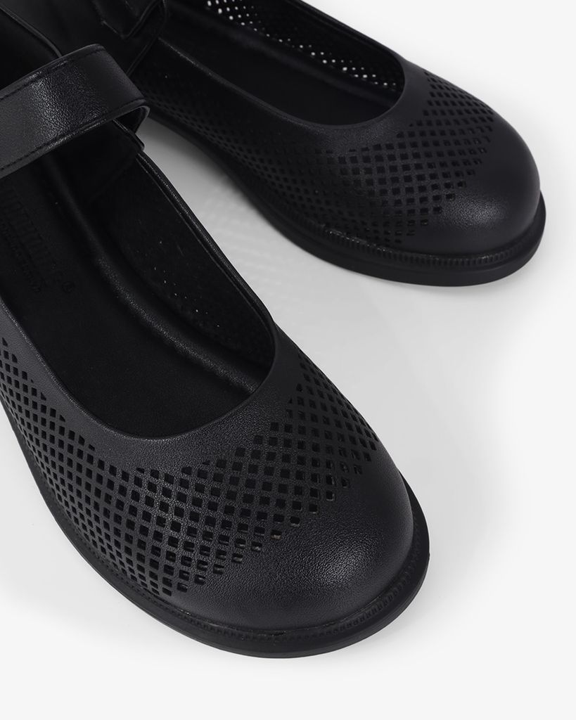 Giày Cao Gót Hạnh Dung Đục Lỗ Caro HD11124AV