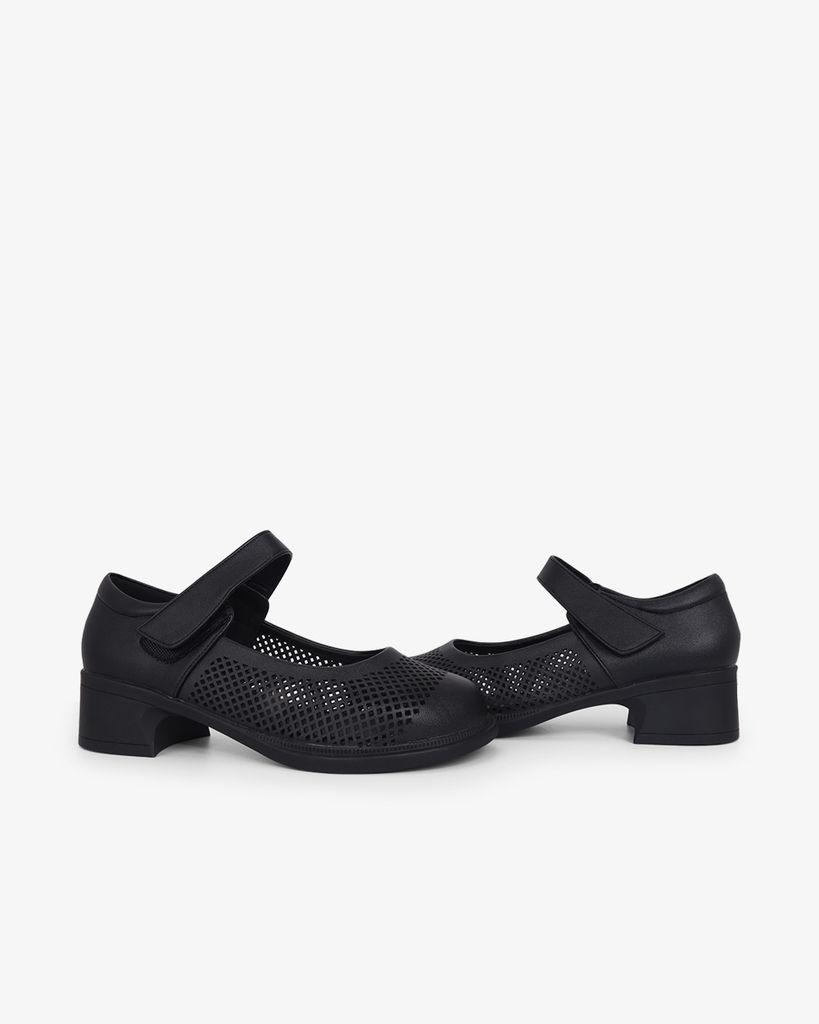 Giày Cao Gót Hạnh Dung Đục Lỗ Caro HD11124AV