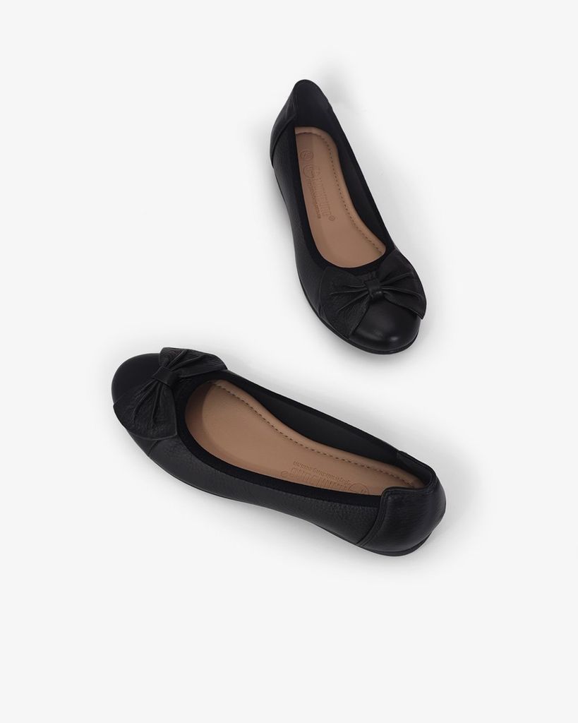 Giày Búp Bê Hạnh Dung Bản Nơ To HD11128AV