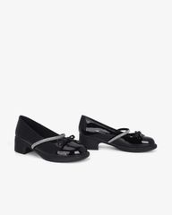 Giày Cao Gót Hạnh Dung Nơ Mảnh Quai Xoàn HD11133AV