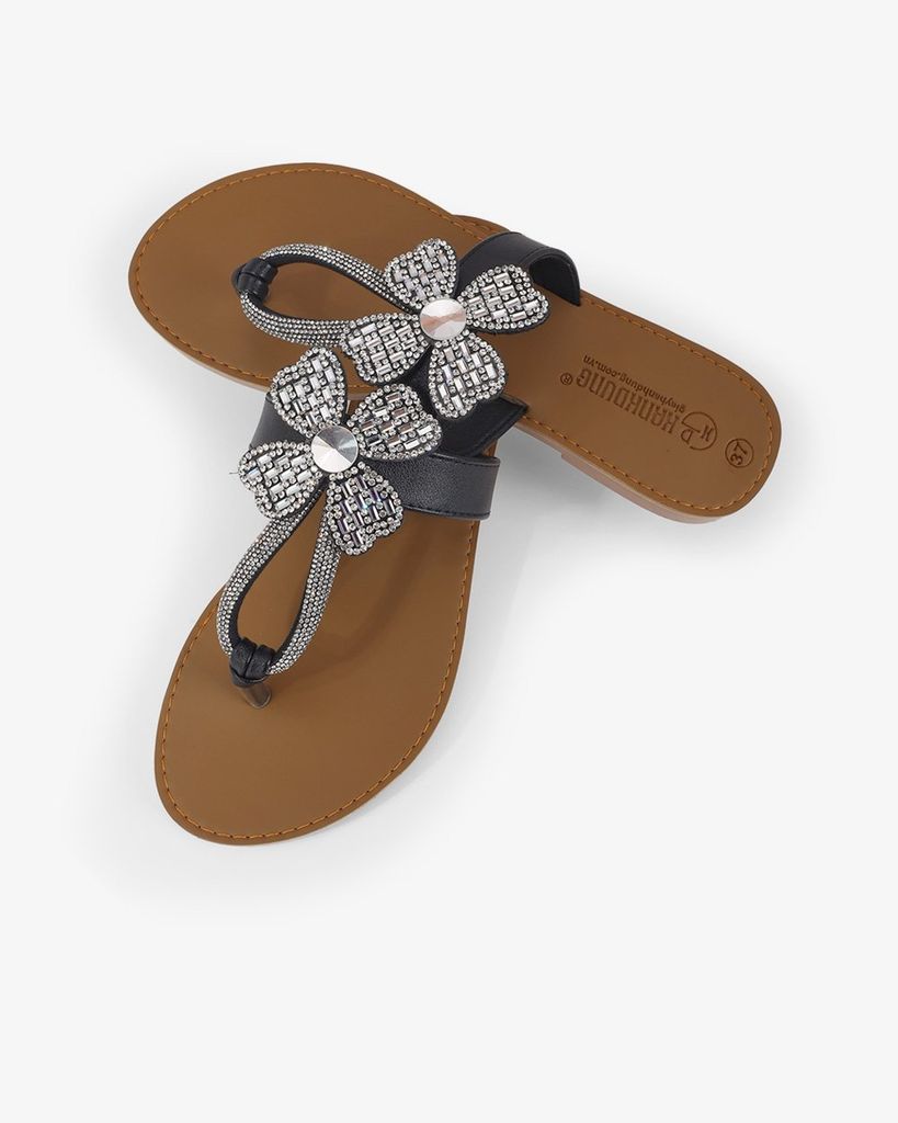 Dép Xẹp Hạnh Dung Quai Kẹp Hoa Xoàn HD11136AV