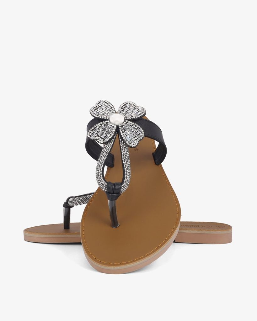 Dép Xẹp Hạnh Dung Quai Kẹp Hoa Xoàn HD11136AV