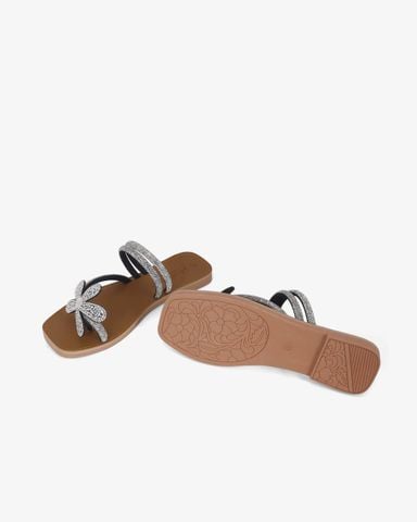 Dép Xẹp Hạnh Dung Quai Kẹp Xoàn Hoa HD11137AV