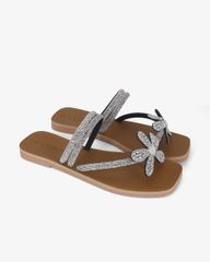 Dép Xẹp Hạnh Dung Quai Kẹp Xoàn Hoa HD11137AV