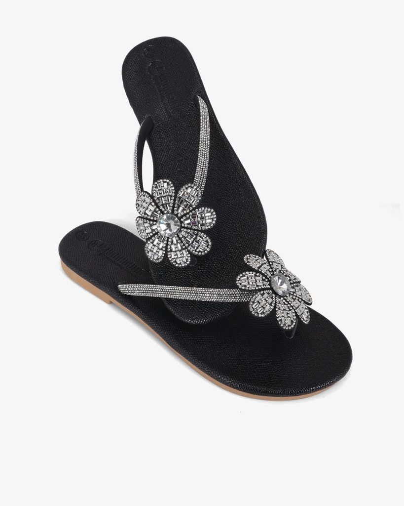 Dép Xẹp Hạnh Dung Quai Kẹp Hoa Xoàn HD11138AV