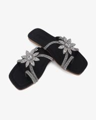 Dép Xẹp Hạnh Dung Quai Kẹp Hoa Xoàn Xoắn HD11139AV