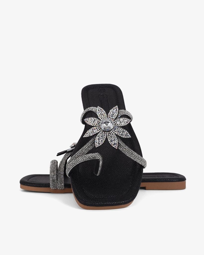 Dép Xẹp Hạnh Dung Quai Kẹp Hoa Xoàn Xoắn HD11139AV