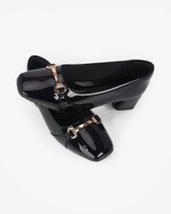 Giày Cao Gót Hạnh Dung Mũi Vuông Khóa Xích HD11144AV