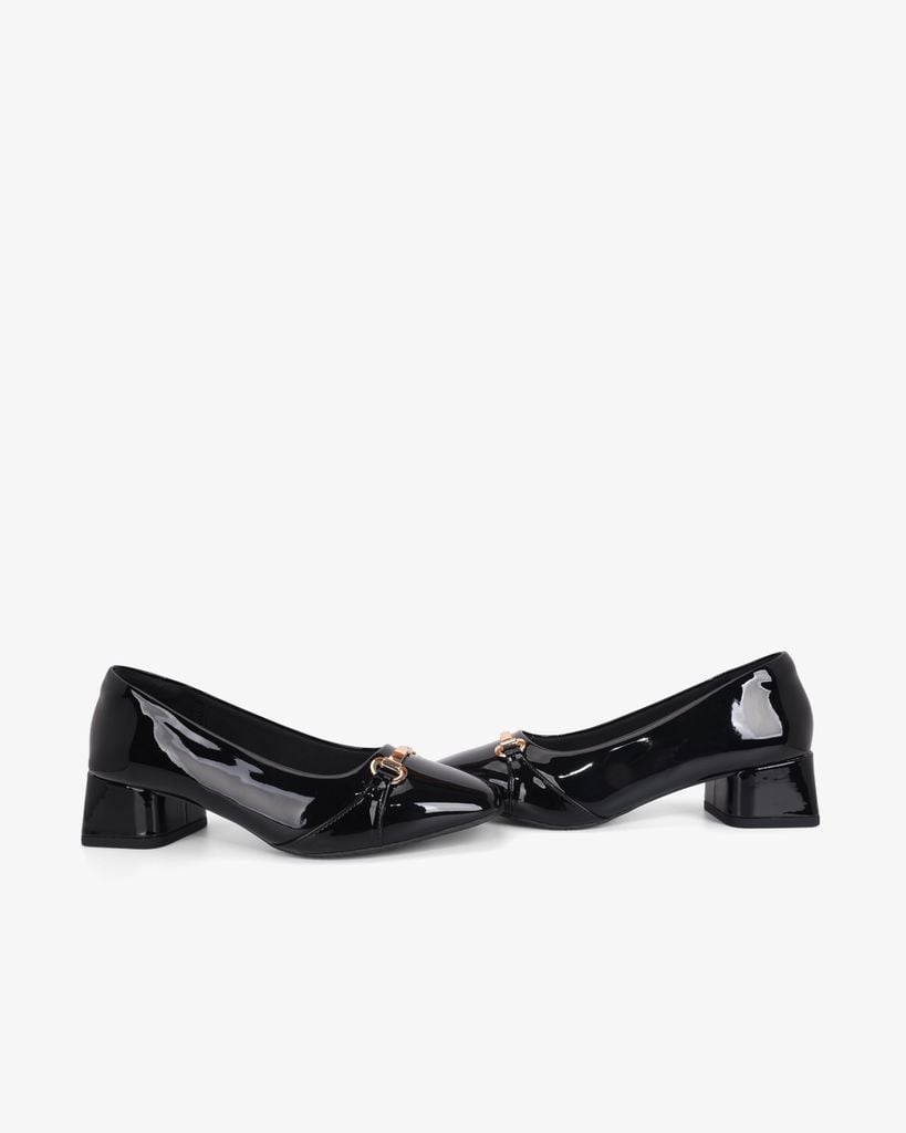 Giày Cao Gót Hạnh Dung Mũi Vuông Khóa Xích HD11144AV