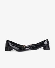 Giày Cao Gót Hạnh Dung Mũi Vuông Khóa Xích HD11144AV