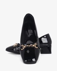 Giày Cao Gót Hạnh Dung Mũi Vuông Khóa Xích HD11144AV