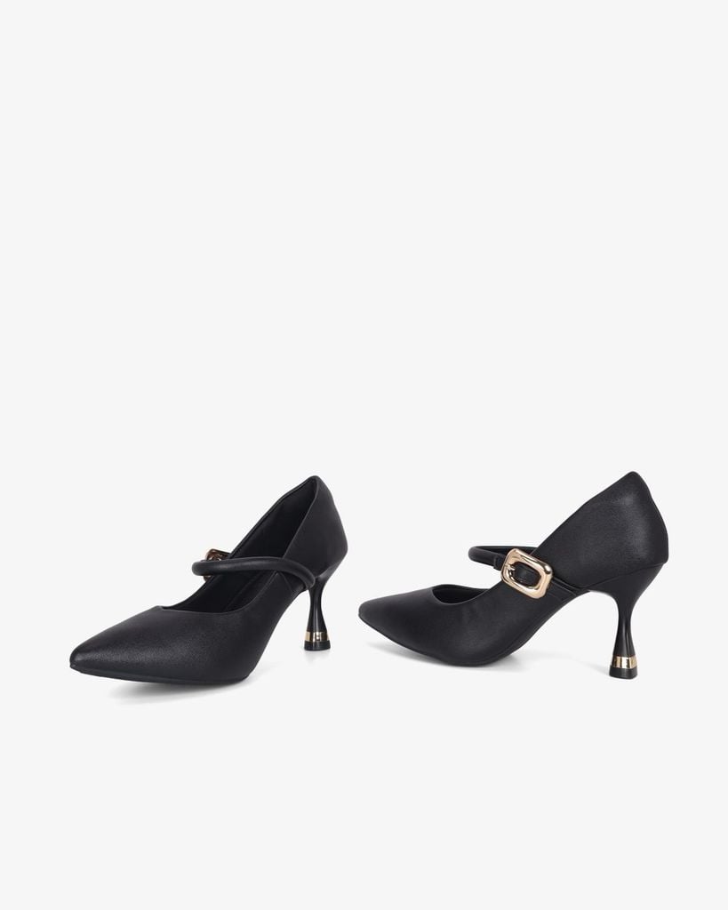 Giày Cao Gót Hạnh Dung  Cổ Tim Trơn Mũi Nhọn HD11145AV