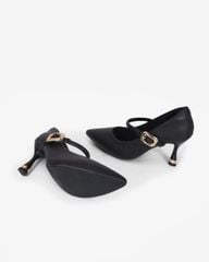 Giày Cao Gót Hạnh Dung  Cổ Tim Trơn Mũi Nhọn HD11145AV