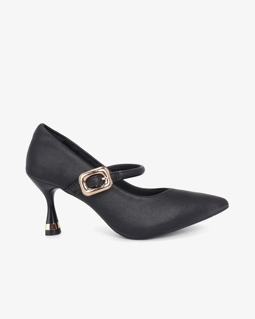 Giày Cao Gót Hạnh Dung  Cổ Tim Trơn Mũi Nhọn HD11145AV