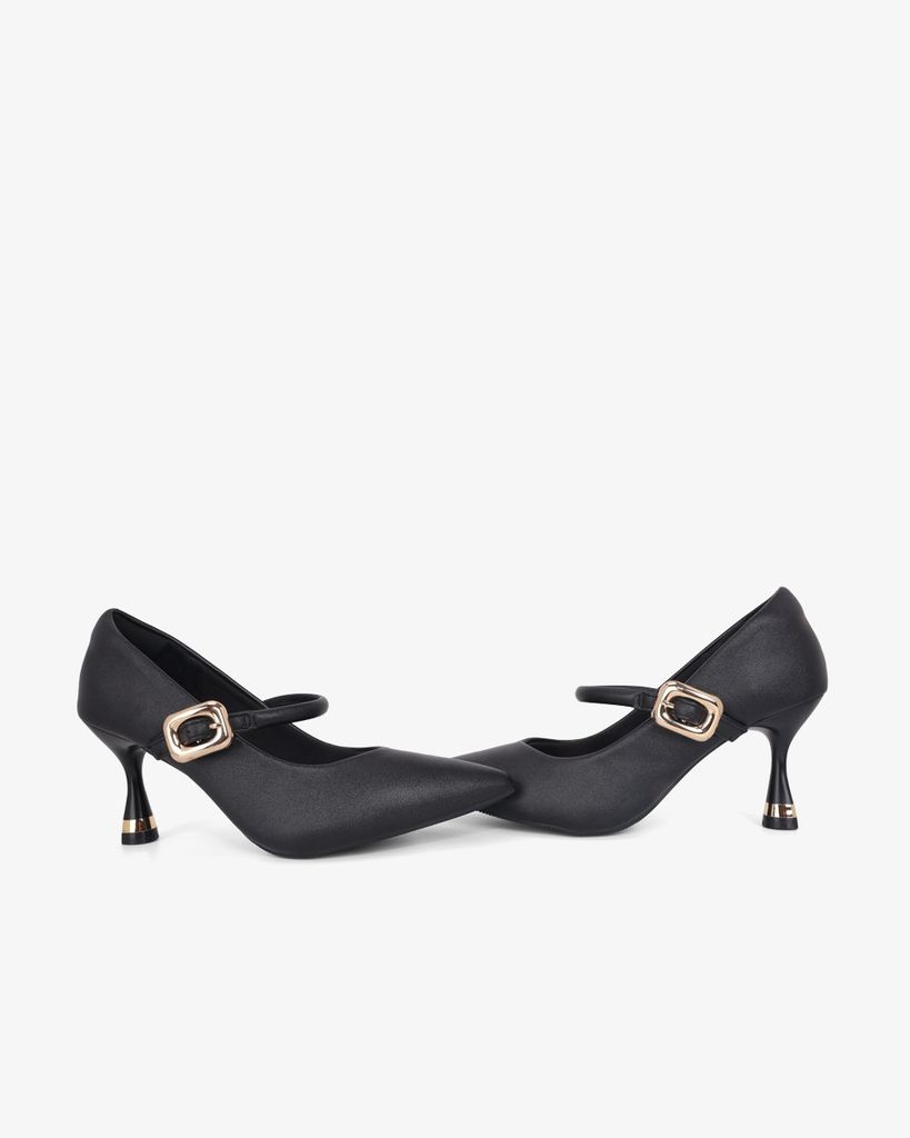 Giày Cao Gót Hạnh Dung  Cổ Tim Trơn Mũi Nhọn HD11145AV