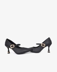 Giày Cao Gót Hạnh Dung  Cổ Tim Trơn Mũi Nhọn HD11145AV