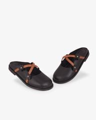 Dép Bít Mũi Hạnh Dung Quai Đan Chéo Đính Hoa HD11146AV