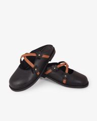 Dép Bít Mũi Hạnh Dung Quai Đan Chéo Đính Hoa HD11146AV