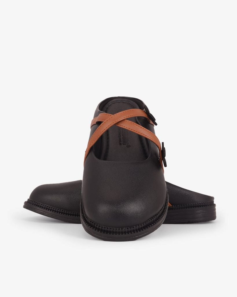 Dép Bít Mũi Hạnh Dung Quai Đan Chéo Đính Hoa HD11146AV