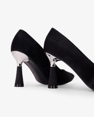 Giày Cao Gót Hạnh Dung Lụa Vân Nổi HD11169AV