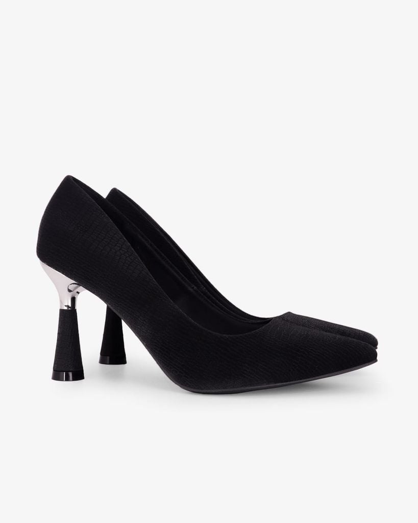 Giày Cao Gót Hạnh Dung Lụa Vân Nổi HD11169AV