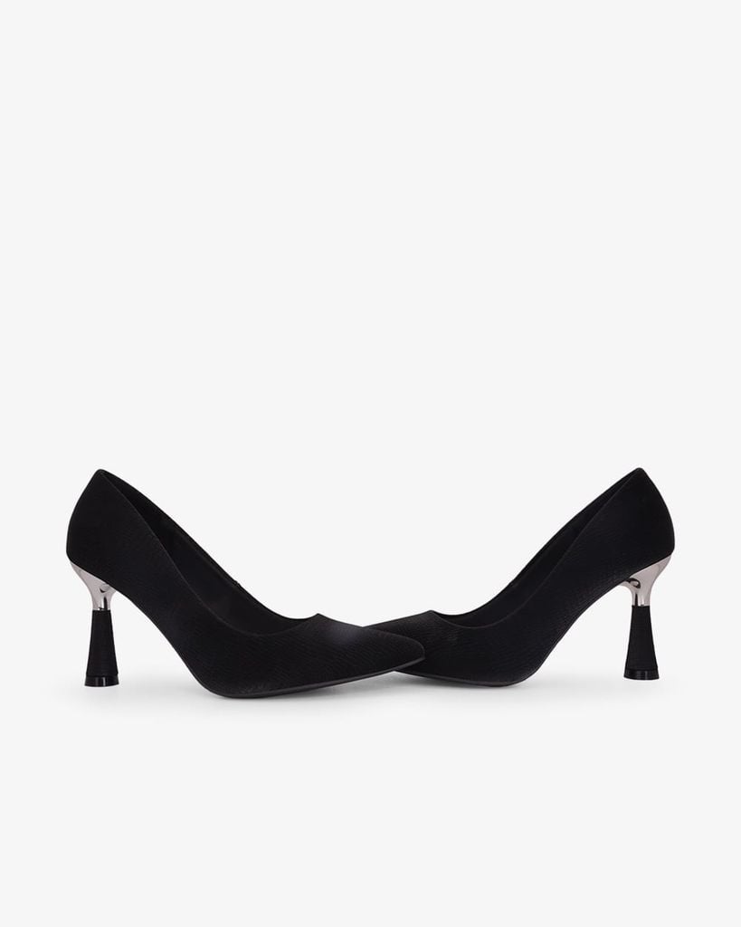 Giày Cao Gót Hạnh Dung Lụa Vân Nổi HD11169AV