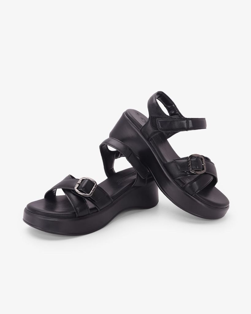 Sandal Đế Xuồng Hạnh Dung Quai Đan Chéo Khóa HD11171AV