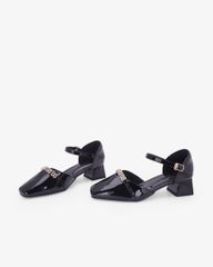 Giày Sandal Cao Gót Hạnh Dung Quai Đính Hoa Ánh Kim HD11176AV