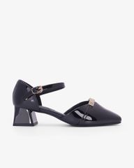 Giày Sandal Cao Gót Hạnh Dung Quai Đính Hoa Ánh Kim HD11176AV