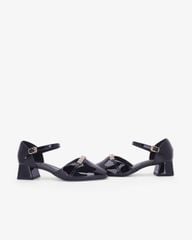 Giày Sandal Cao Gót Hạnh Dung Quai Đính Hoa Ánh Kim HD11176AV