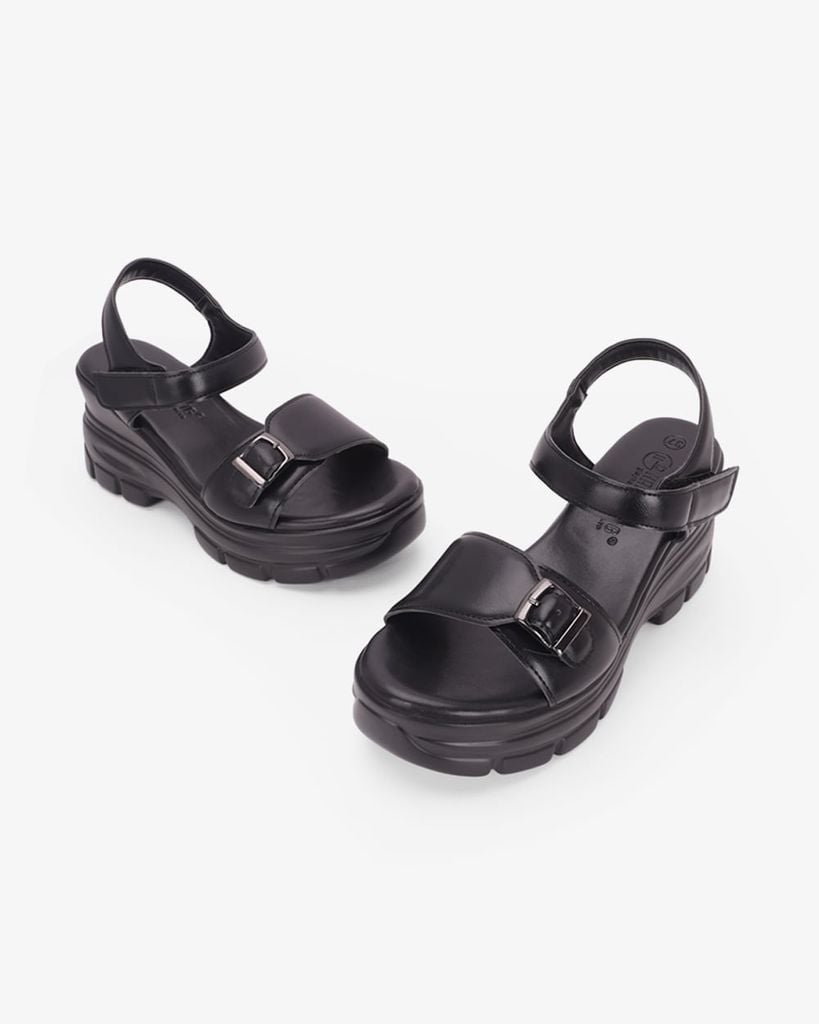 Sandal Đế Xuồng Hạnh Dung  Quai Ngang Khóa HD11181AV