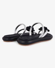 Dép Xẹp Hạnh Dung Dây Bạc Cách Điệu HD1120AV