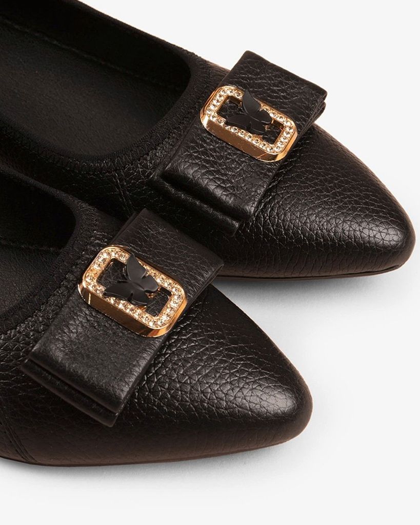 Giày Đế Xuồng Hạnh Dung Nơ Phối Khóa HD1124AV