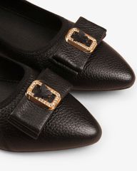 Giày Đế Xuồng Hạnh Dung Nơ Phối Khóa HD1124AV