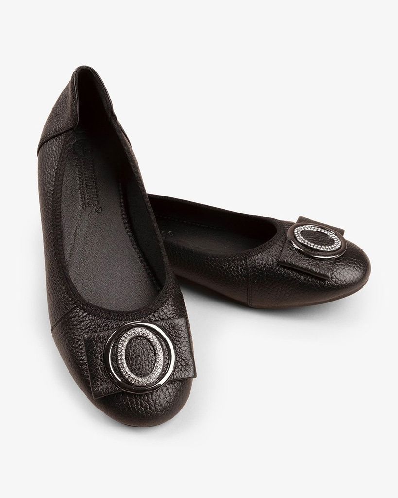 Giày Búp Bê Hạnh Dung Nơ Khóa Tròn HD1132AV