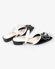Giày Sandal Hạnh Dung Bít Mũi Hoa Ngọc Trai HD1133AV