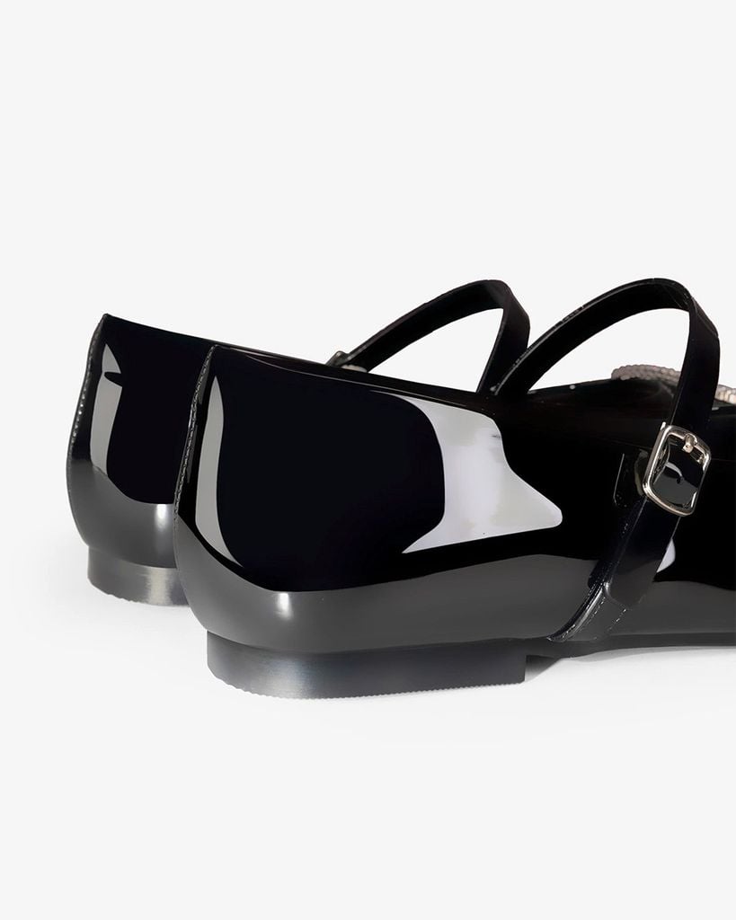 Giày Búp Bê Hạnh Dung Khóa Vuông Xoàn HD1141AV