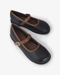 Giày Búp Bê Hạnh Dung Trơn Khóa Nịt HD1144AV