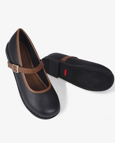 Giày Búp Bê Hạnh Dung Trơn Khóa Nịt HD1144AV