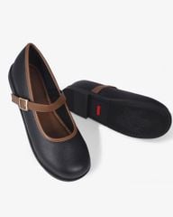 Giày Búp Bê Hạnh Dung Trơn Khóa Nịt HD1144AV