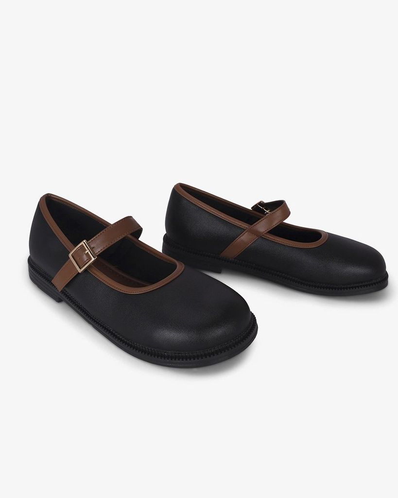 Giày Búp Bê Hạnh Dung Trơn Khóa Nịt HD1144AV